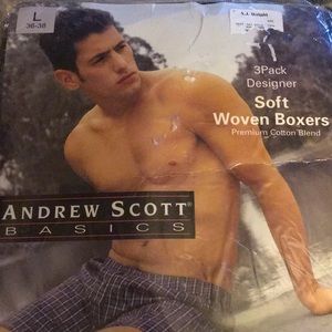 Andrew Scott (three in package) size large soft woven boxers